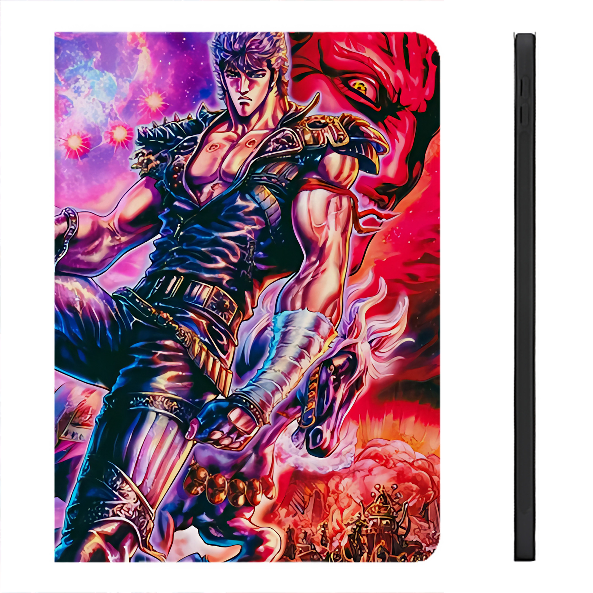 （画像用） 北斗の拳 Fist of the North Star IPadケース ペンホルダー付き ブックスタイルデザイン